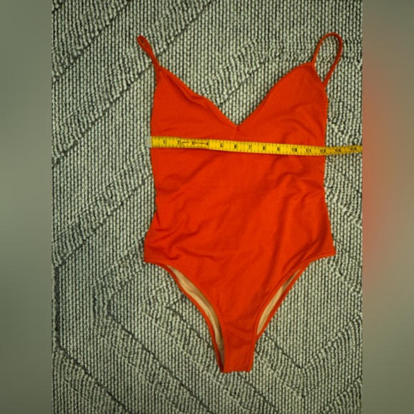 J.Crew  NWT Playa Women’s Open Back criss cross  Orange One Piece SwimSuit M - Picture 2 of 16